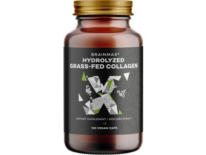 BrainMax Хидролизиран GrassFed Collagen (колаген от крави, хранени с трева), 600 мг, 100 капсули