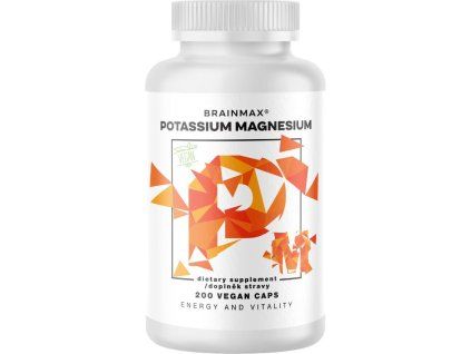 BrainMax Калий Magnesium®, калиев цитрат + магнезиев малат, 200 растителни капсули