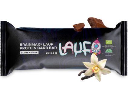 BrainMax LAUF® Protein Carb Bar, с глазура, БИО, 2x45 g