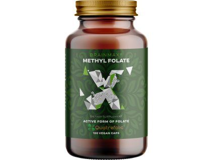 BrainMax Methyl Folate, Фолиева киселина в активна форма, 400 мкг, 100 растителни капсули