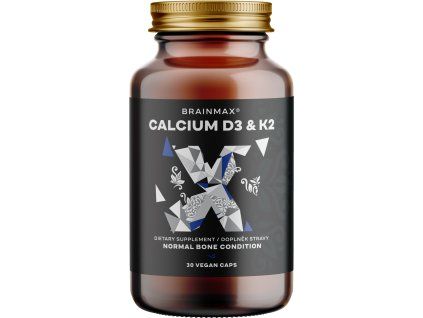 BrainMax Calcium D3 & K2, калций с витамин D3 и K2, 30 растителни капсули