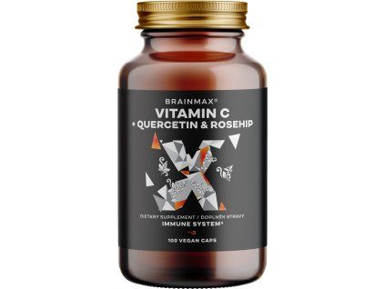 BrainMax Vitamin C & Quercetin, Rose Hip, 100 растителни капсули