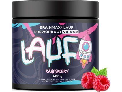 BrainMax LAUF® Preworkout, без кофеин, малина, 400 гр