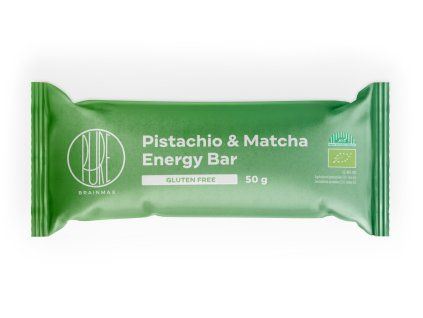 BrainMax Pure® Energy Bar, шамфъстък и мача, БИО, 50 г